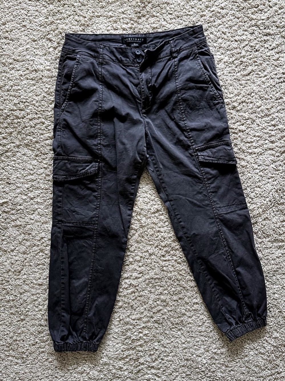 Sanctuary Dark Blue/Black Cargo Jogger Pants Women’s Size 30 Utility Cargo Pants